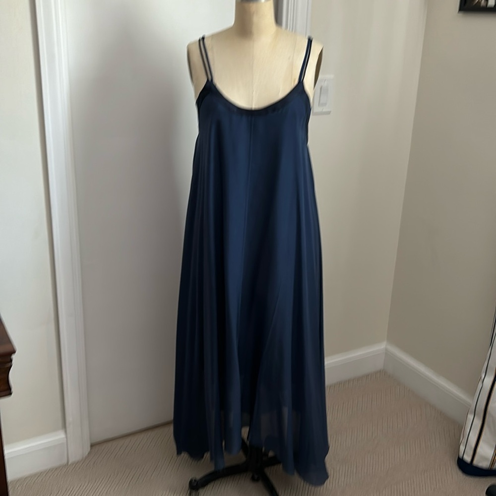 Brazeau Tricot 2 piece navy dress
